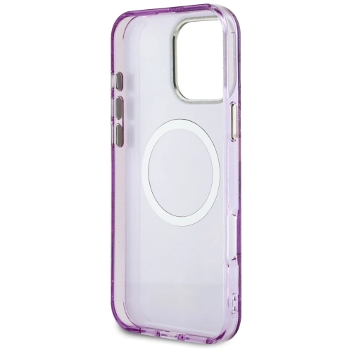 Buy Guess Glitter Flowers Triangle Buttons MagSafe Apple iPhone 16 Pro purple - GUE4413 - {ean13} - Home Screen Store Europe