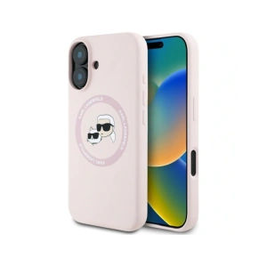 Kup Karl Lagerfeld Capete Duble din Silicon și Cerc MagSafe Apple iPhone 16 roz - KLD21966 - {ean13} - Sklep Home Screen