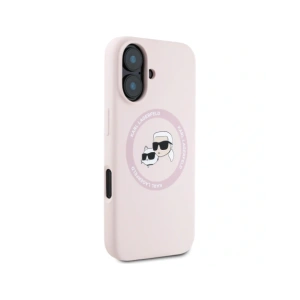 Buy Karl Lagerfeld Silicone Double Heads And Circle MagSafe Apple iPhone 16 pink - KLD21966 - {ean13} - Home Screen Store Europe