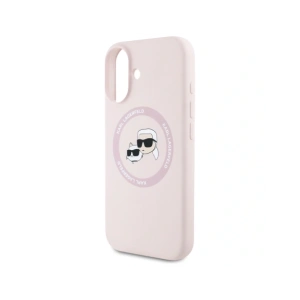 Kup Etui Karl Lagerfeld Silicone Double Heads And Circle MagSafe do Apple iPhone 16 różowy - KLD21966 - {ean13} - Sklep Home Screen