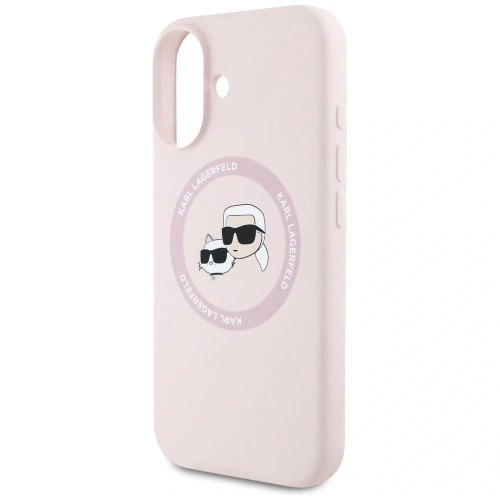 Kup Karl Lagerfeld Silikonové dvojité hlavy a kruh MagSafe Apple iPhone 16 růžový - KLD21966 - {ean13} - Sklep Home Screen