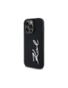 Buy Karl Lagerfeld Silicone Metal Script Logo Apple iPhone 14 Pro black - KLD21967 - {ean13} - Home Screen Store Europe