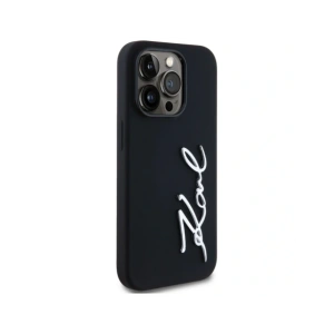 Kup Etui Karl Lagerfeld Silicone Metal Script Logo do Apple iPhone 14 Pro czarny - KLD21967 - {ean13} - Sklep Home Screen