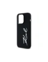 Buy Karl Lagerfeld Silicone Metal Script Logo Apple iPhone 14 Pro black - KLD21967 - {ean13} - Home Screen Store Europe