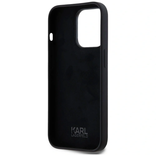 Buy Karl Lagerfeld Silicone Metal Script Logo Apple iPhone 14 Pro black - KLD21967 - {ean13} - Home Screen Store Europe