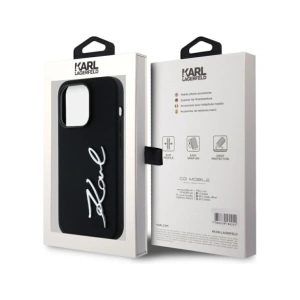 Kup Etui Karl Lagerfeld Silicone Metal Script Logo do Apple iPhone 14 Pro czarny - KLD21967 - {ean13} - Sklep Home Screen