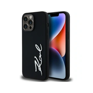 Kup Karl Lagerfeld Silikonový kovový nápisový logo Apple iPhone 14 Pro Max černý - KLD21968 - {ean13} - Sklep Home Screen