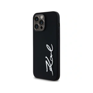 Kup Karl Lagerfeld Silikonový kovový nápisový logo Apple iPhone 14 Pro Max černý - KLD21968 - {ean13} - Sklep Home Screen