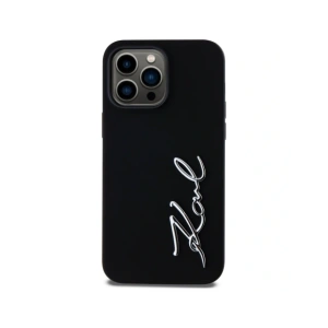 Kup Karl Lagerfeld Silikonový kovový nápisový logo Apple iPhone 14 Pro Max černý - KLD21968 - {ean13} - Sklep Home Screen