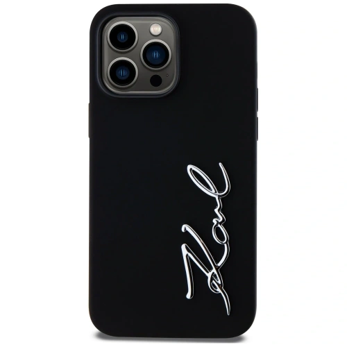 Kup Karl Lagerfeld Silikonový kovový nápisový logo Apple iPhone 14 Pro Max černý - KLD21968 - {ean13} - Sklep Home Screen