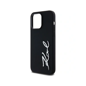 Kup Karl Lagerfeld Silikonový kovový nápisový logo Apple iPhone 14 Pro Max černý - KLD21968 - {ean13} - Sklep Home Screen
