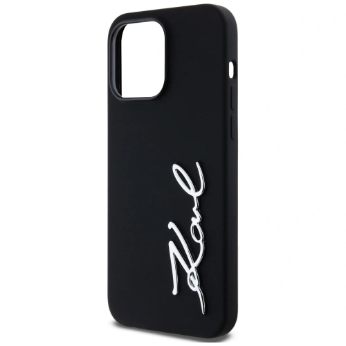 Kup Karl Lagerfeld Silikonový kovový nápisový logo Apple iPhone 14 Pro Max černý - KLD21968 - {ean13} - Sklep Home Screen