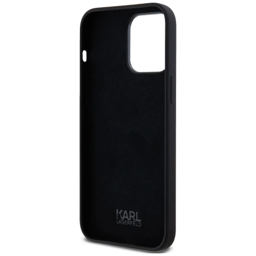Kup Karl Lagerfeld Silikonový kovový nápisový logo Apple iPhone 14 Pro Max černý - KLD21968 - {ean13} - Sklep Home Screen