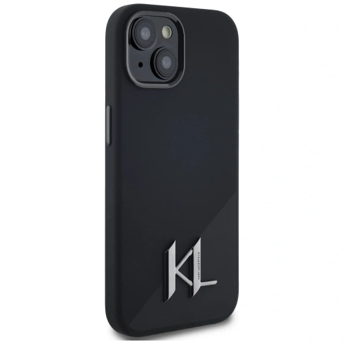 Kup Karl Lagerfeld Szilikon Árnyék Fém Inicial MagSafe Apple iPhone 15 fekete - KLD21969 - {ean13} - Sklep Home Screen