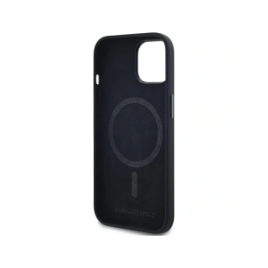 Kup Karl Lagerfeld Silikon Schatten Metall Initial MagSafe Apple iPhone 15 schwarz - KLD21969 - {ean13} - Sklep Home Screen