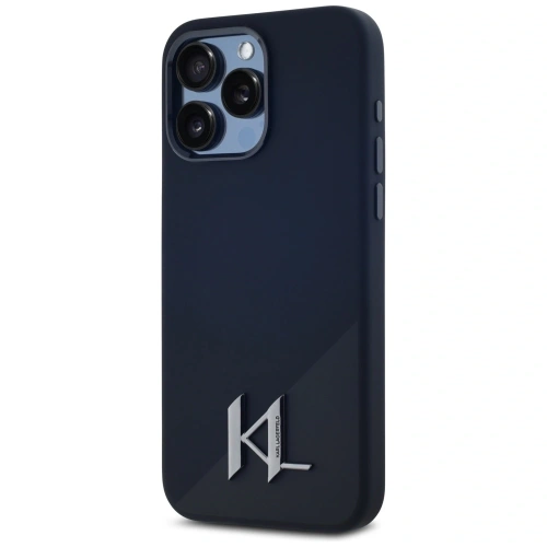 Kup Karl Lagerfeld Silikon Schatten Metall Initial MagSafe Apple iPhone 15 Pro schwarz - KLD21970 - {ean13} - Sklep Home Screen