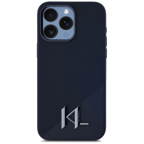 Kup Karl Lagerfeld Silikon Schatten Metall Initial MagSafe Apple iPhone 15 Pro schwarz - KLD21970 - {ean13} - Sklep Home Screen