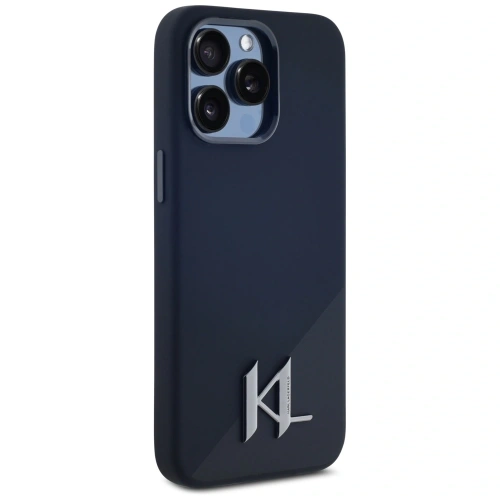 Kup Karl Lagerfeld Silikon Schatten Metall Initial MagSafe Apple iPhone 15 Pro schwarz - KLD21970 - {ean13} - Sklep Home Screen
