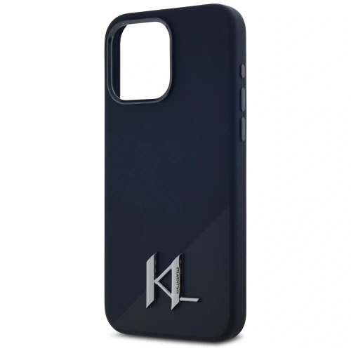 Kup Karl Lagerfeld Silikon Schatten Metall Initial MagSafe Apple iPhone 15 Pro schwarz - KLD21970 - {ean13} - Sklep Home Screen