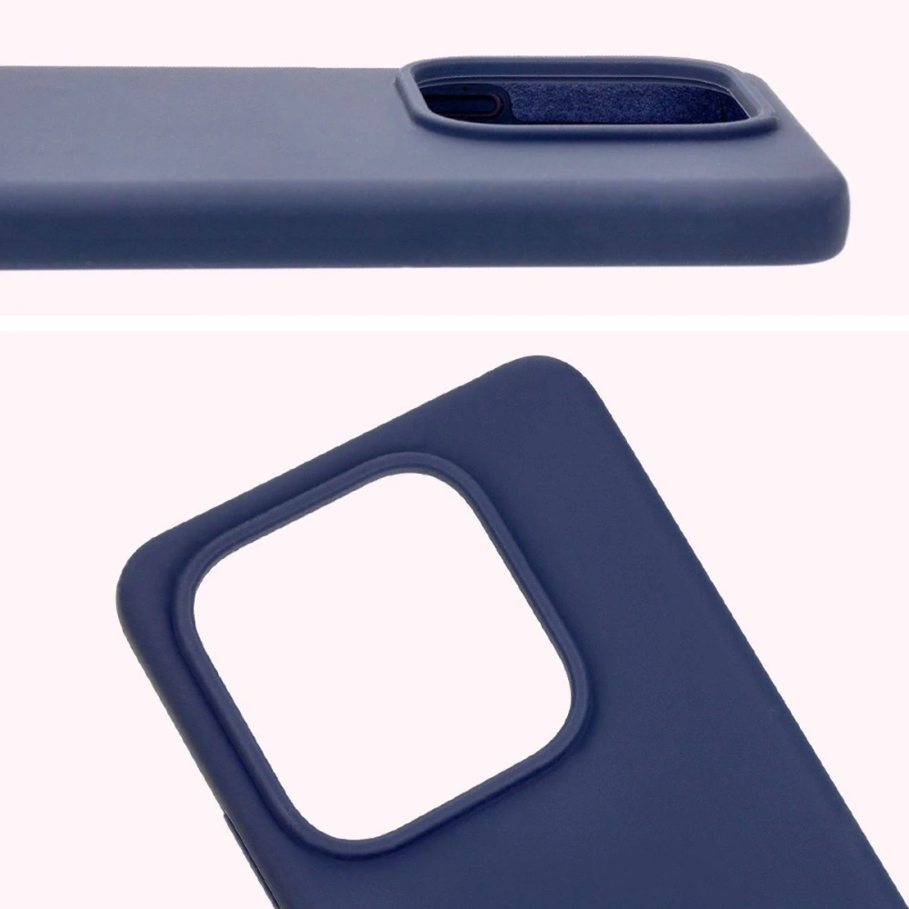 Silikonowe etui Bizon Soft Case do Xiaomi Redmi Note 14 5G ciemnoniebieskie