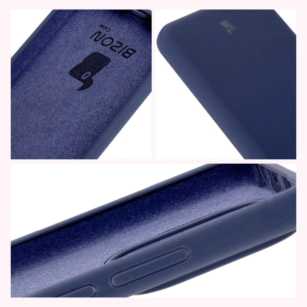 Silikonowe etui Bizon Soft Case do Xiaomi Redmi Note 14 5G ciemnoniebieskie