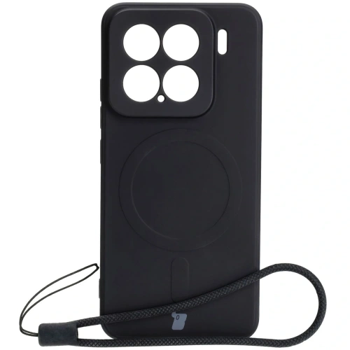 Kup Silikonowe etui z pierścieniem magnetycznym Bizon Case Silicone Magnetic Sq do Xiaomi 15 czarne - BIZ8647 - {ean13} - Sklep Home Screen