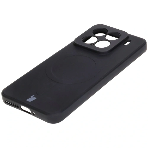 Kup Silikonowe etui z pierścieniem magnetycznym Bizon Case Silicone Magnetic Sq do Xiaomi 15 czarne - BIZ8647 - {ean13} - Sklep Home Screen