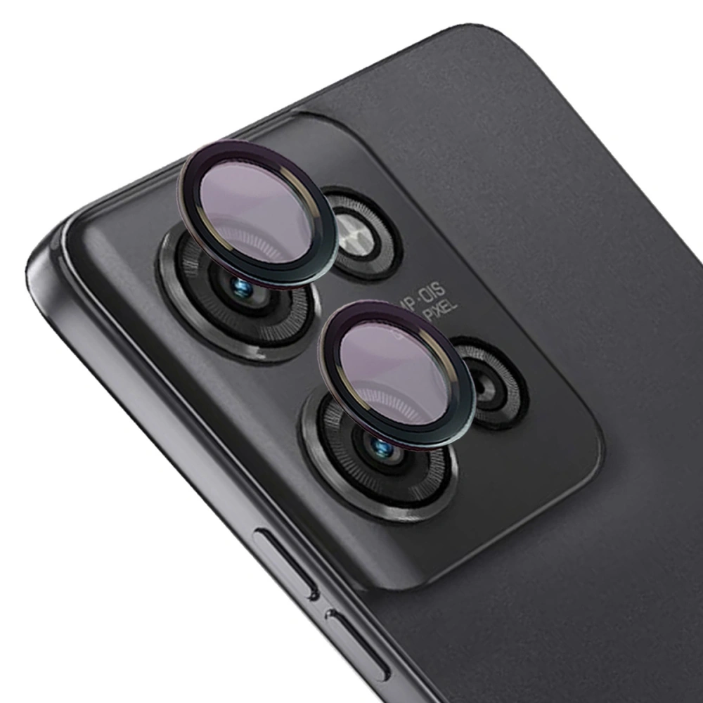 Szkło na aparat Bizon Glass Snap Lens do Motorola Moto G75 5G czarna ramka
