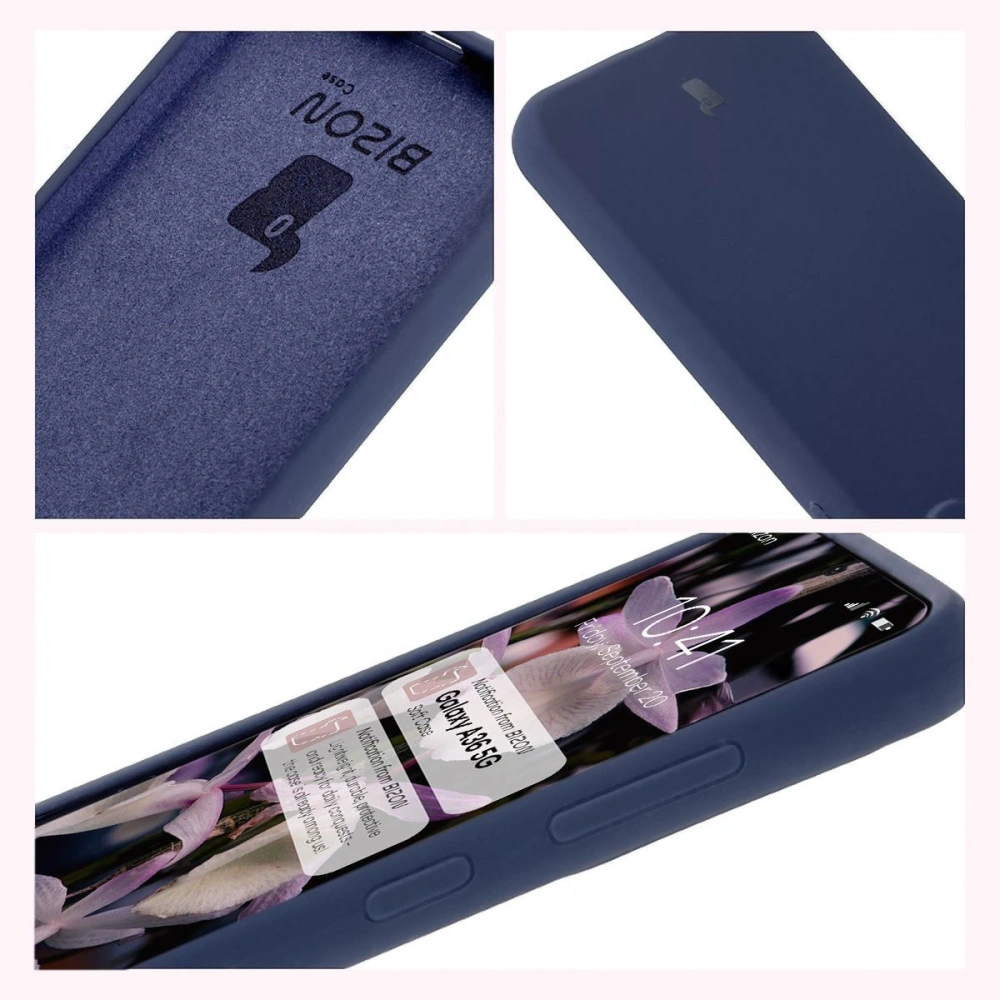 Silikonowe etui Bizon Soft Case do Samsung Galaxy A36 5G ciemnoniebieskie