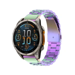 Kup Pasek ze stali nierdzewnej Bizon Strap Watch Aura do Smartwatcha 22 mm tęczowy - BIZ8657 - {ean13} - Sklep Home Screen