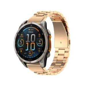 Kup Pasek ze stali nierdzewnej Bizon Strap Watch Aura do Smartwatcha 22 mm różowozłoty - BIZ8658 - {ean13} - Sklep Home Screen