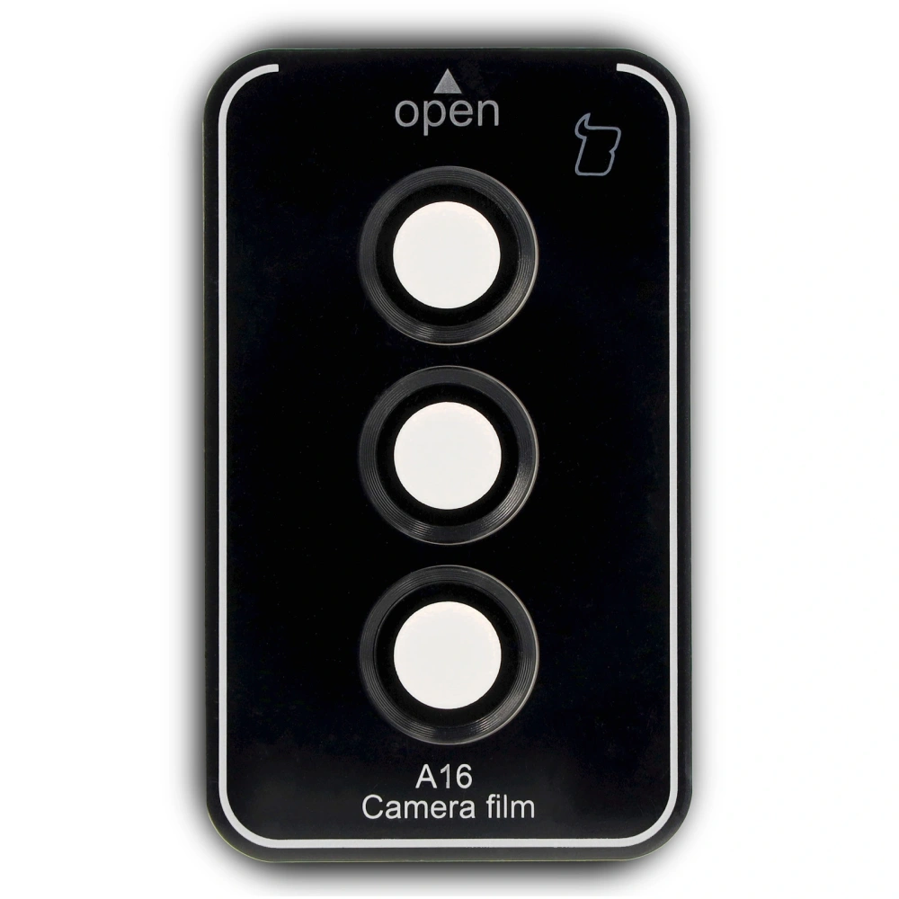 Szkło hartowane na aparat z aplikatorem Bizon Glass Snap Lens do Samsung Galaxy A16 4G / 5G czarna ramka