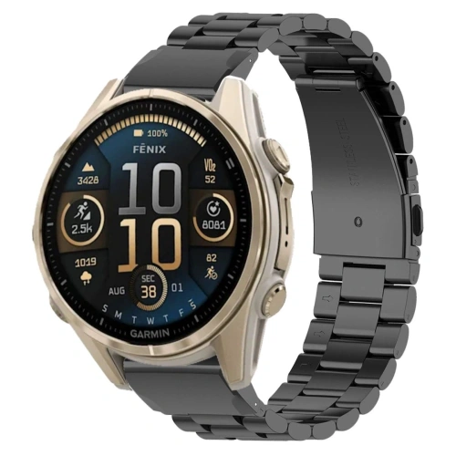 Kup Pasek ze stali nierdzewnej Bizon Strap Watch Aura do Smartwatcha 20 mm czarny - BIZ8667 - {ean13} - Sklep Home Screen