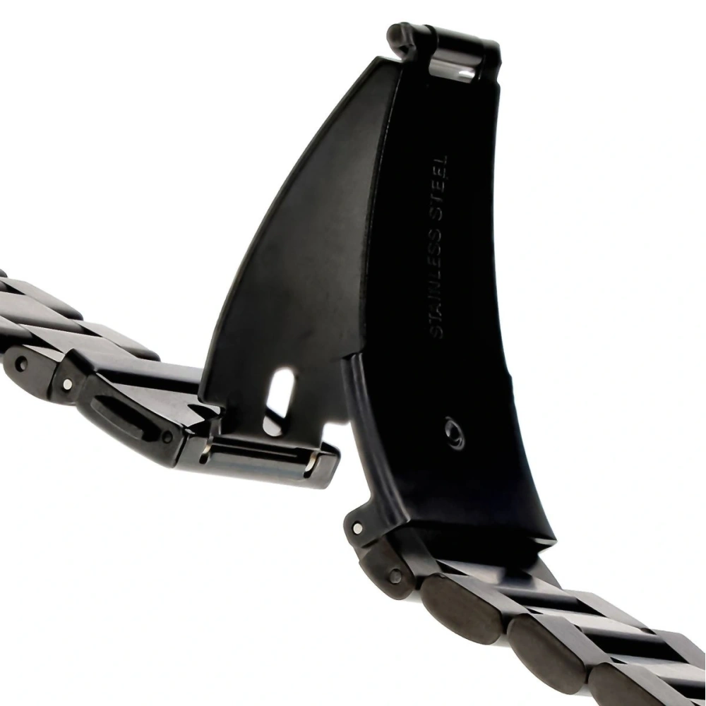 Pasek ze stali nierdzewnej Bizon Strap Watch Aura do Smartwatcha 20 mm czarny