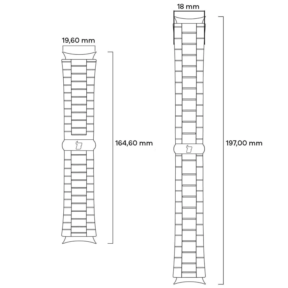 Pasek ze stali nierdzewnej Bizon Strap Watch Aura do Smartwatcha 20 mm złoty