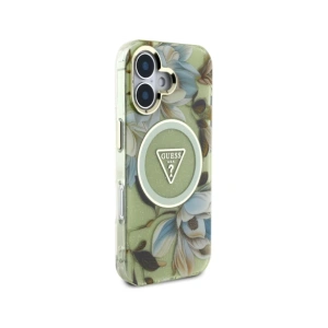 Kup Guess Csillogó Virágok Háromszög Gombok MagSafe Apple iPhone 16 zöld - GUE4419 - {ean13} - Sklep Home Screen