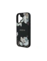 Kup Etui Guess Grained Printed Flower Pattern MagSafe do Apple iPhone 16 czarny - GUE4420 - {ean13} - Sklep Home Screen