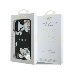 Kup Guess Geprägtes Blumenmuster MagSafe Apple iPhone 16 schwarz - GUE4420 - {ean13} - Sklep Home Screen