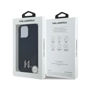 Kup Karl Lagerfeld Silikon Schatten Metall Initial MagSafe Apple iPhone 15 Pro Max schwarz - KLD21971 - {ean13} - Sklep Home Screen