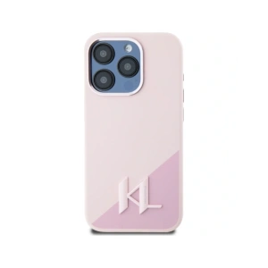 Kup Karl Lagerfeld Umbră din silicon Metal Initial MagSafe Apple iPhone 15 Pro Max roz - KLD21972 - {ean13} - Sklep Home Screen