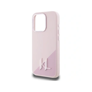 Kup Karl Lagerfeld Umbră din silicon Metal Initial MagSafe Apple iPhone 15 Pro Max roz - KLD21972 - {ean13} - Sklep Home Screen