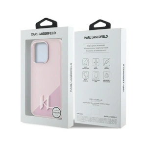 Kup Karl Lagerfeld Umbră din silicon Metal Initial MagSafe Apple iPhone 15 Pro Max roz - KLD21972 - {ean13} - Sklep Home Screen