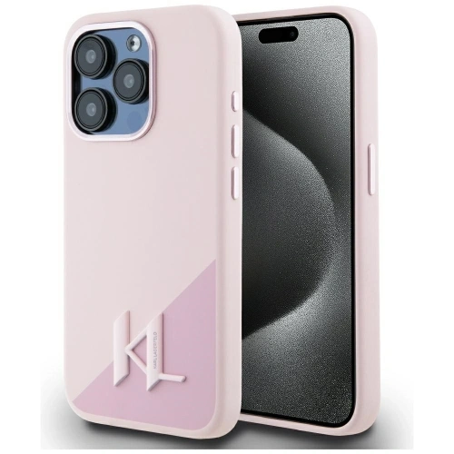 Kup Karl Lagerfeld Silicon Shadow Metal Initial MagSafe Apple iPhone 15 Pro roz - KLD21973 - {ean13} - Sklep Home Screen
