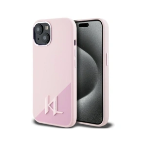 Buy Karl Lagerfeld Silicone Shadow Metal Initial MagSafe Apple iPhone 15 pink - KLD21974 - {ean13} - Home Screen Store Europe