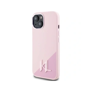 Buy Karl Lagerfeld Silicone Shadow Metal Initial MagSafe Apple iPhone 15 pink - KLD21974 - {ean13} - Home Screen Store Europe