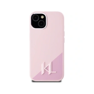 Buy Karl Lagerfeld Silicone Shadow Metal Initial MagSafe Apple iPhone 15 pink - KLD21974 - {ean13} - Home Screen Store Europe