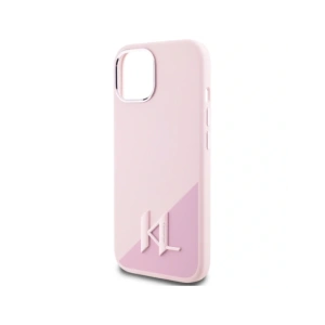 Buy Karl Lagerfeld Silicone Shadow Metal Initial MagSafe Apple iPhone 15 pink - KLD21974 - {ean13} - Home Screen Store Europe