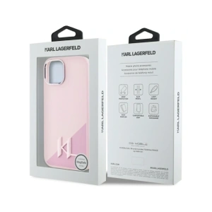 Buy Karl Lagerfeld Silicone Shadow Metal Initial MagSafe Apple iPhone 15 pink - KLD21974 - {ean13} - Home Screen Store Europe