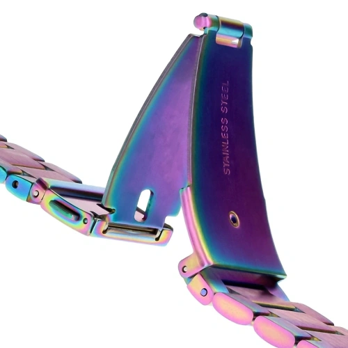 Kup Pasek ze stali nierdzewnej Bizon Strap Watch Aura do Smartwatcha 20 mm tęczowy - BIZ8669 - {ean13} - Sklep Home Screen