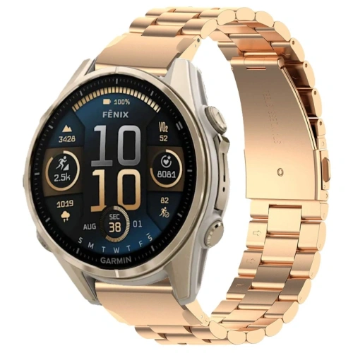 Kup Pasek ze stali nierdzewnej Bizon Strap Watch Aura do Smartwatcha 20 mm różowozłoty - BIZ8670 - {ean13} - Sklep Home Screen